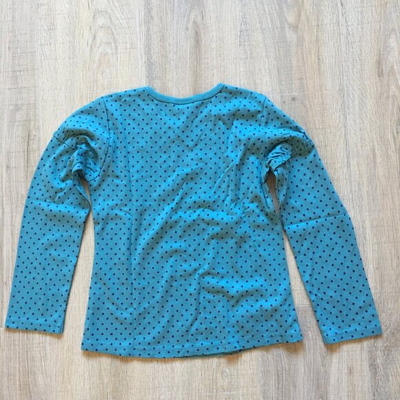 Lot 3 pc Naartjie Blue Polka Dots Top Long Sleeve Shirt Sweatshirt Girls Size 9 - Picture 5 of 11